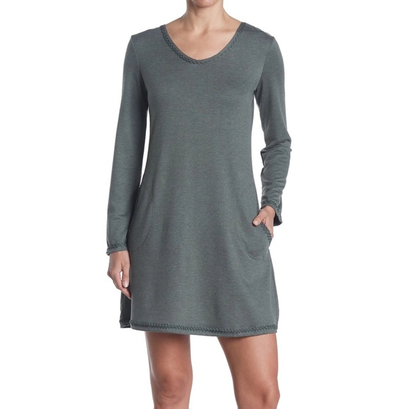 Max Studio Topstitched Long Sleeve Sweater Dress - Picture 2 of 2